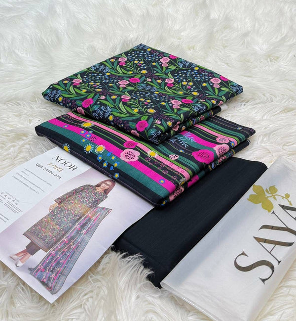 Printed Khaddar 3-Piece Suit