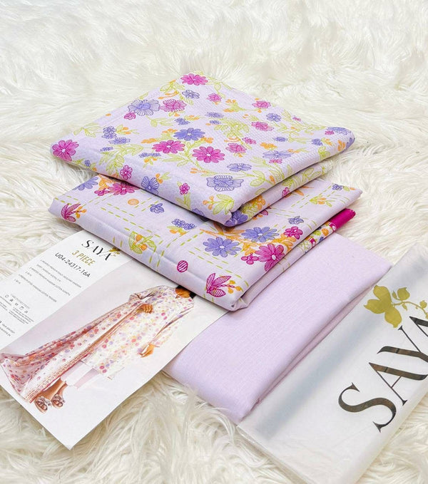 Printed Khaddar 3-Piece Suit