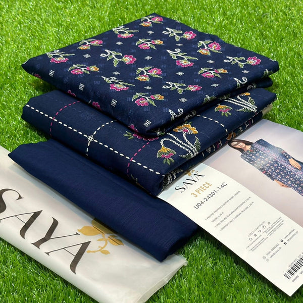 Printed Khaddar 3-Piece Suit