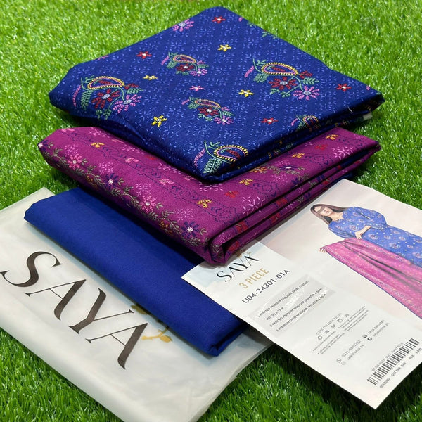 Printed Khaddar 3-Piece Suit