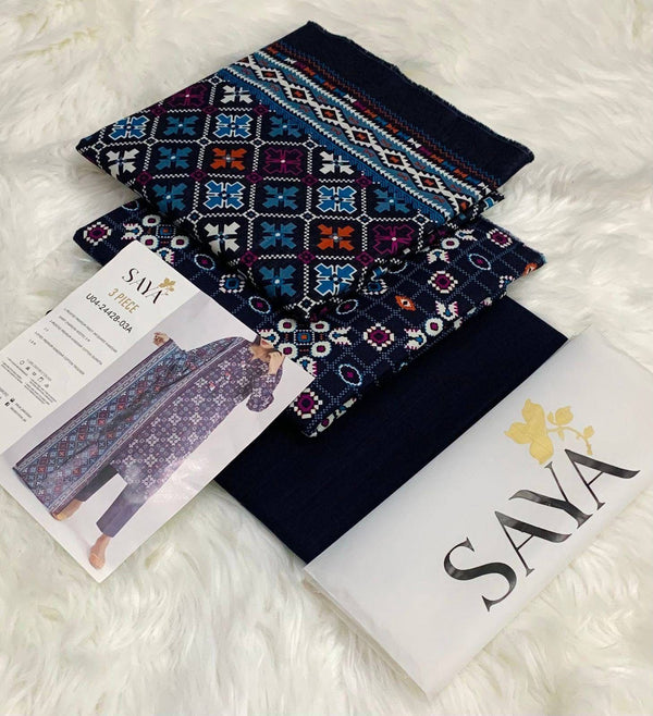 Printed Khaddar 3-Piece Suit