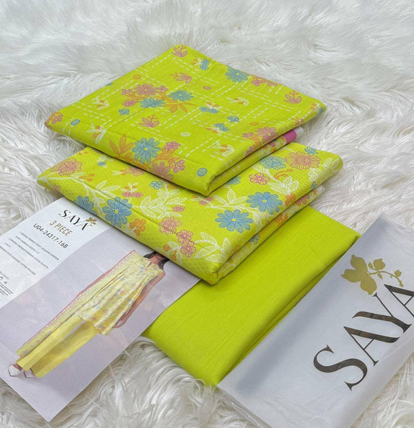 Printed Khaddar 3-Piece Suit