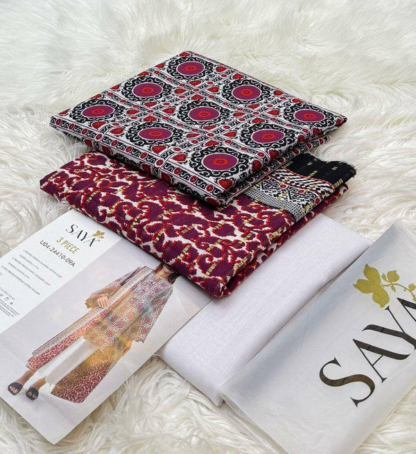 Printed Khaddar 3-Piece Suit