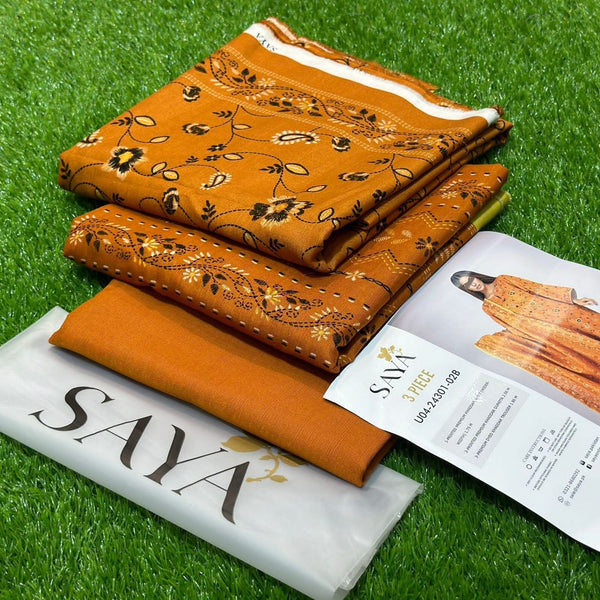 Printed Khaddar 3-Piece Suit